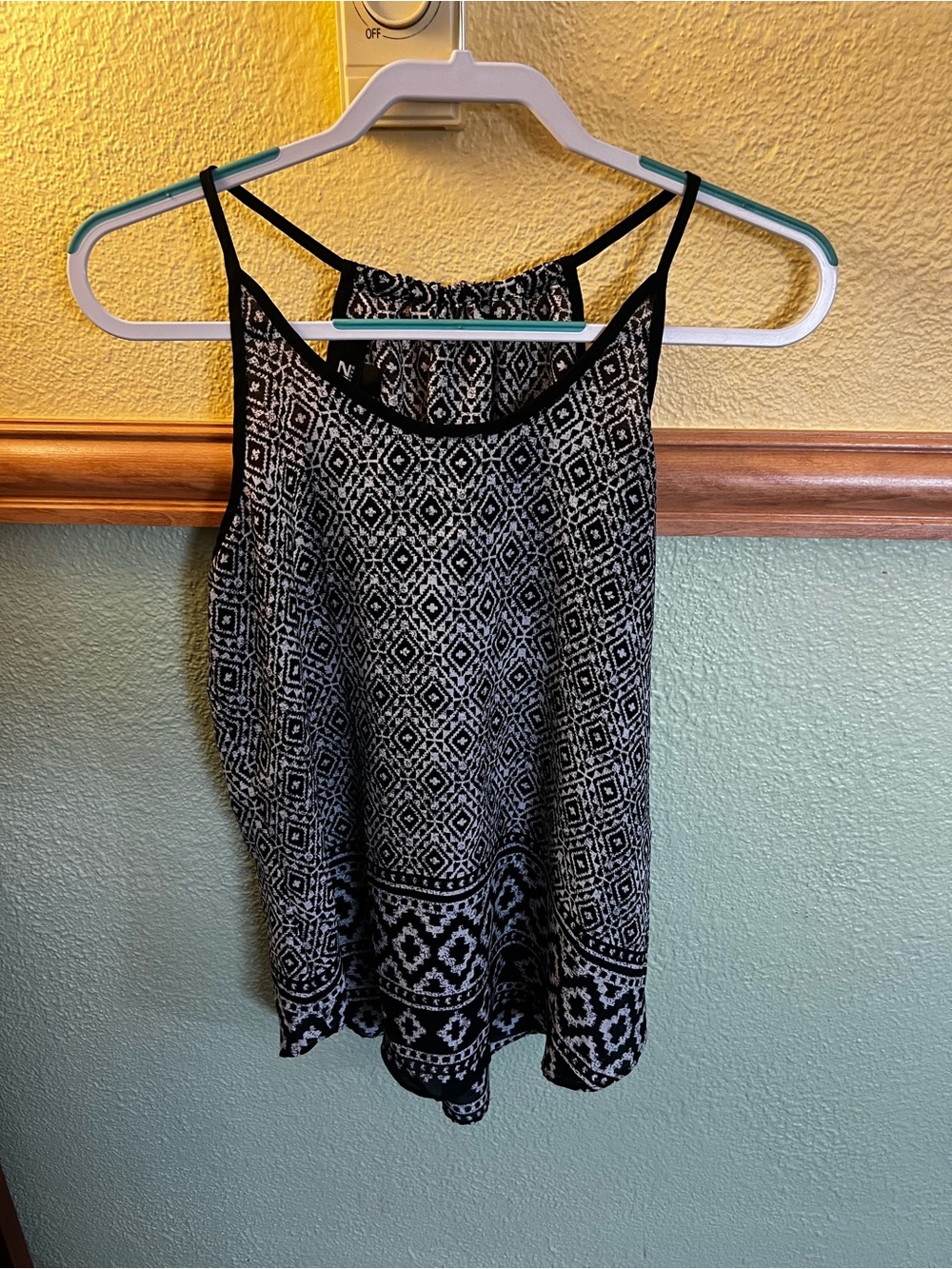 IZ Byer Y2K Black & White Geometric Print Tank Top | Retro Summer Top #y2k #geom